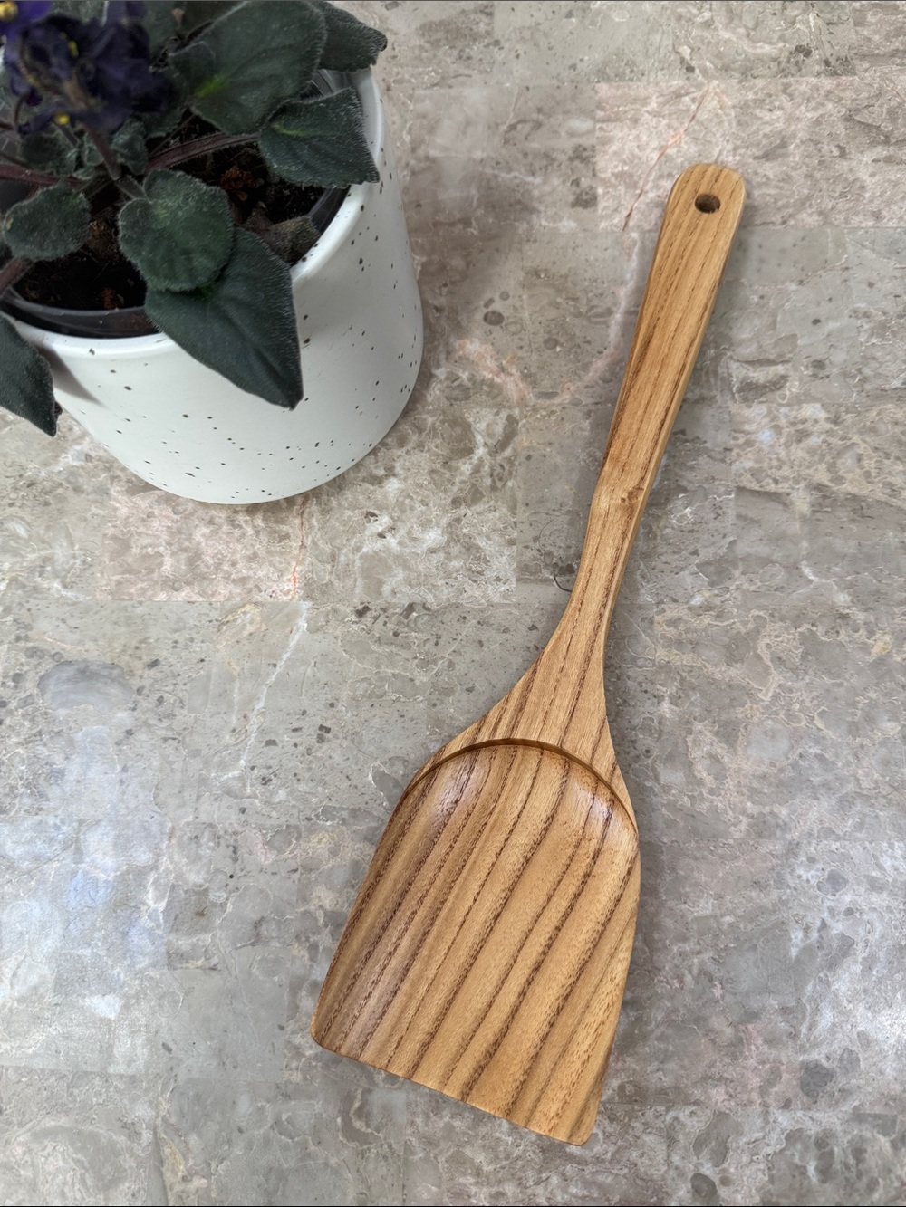 Wooden Kitchen Spatula - Natural Wood Grain